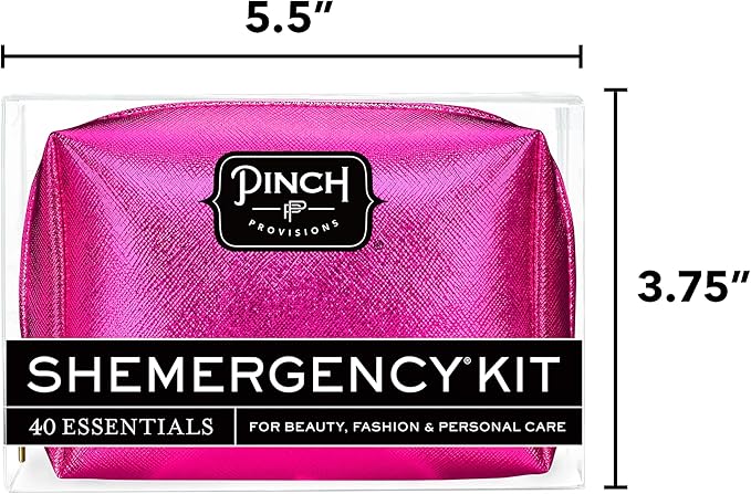 Pinch Provisions Shemergency Kit for Her, 40 Emergency Essential Items, Compact, Multi-Functional Pouch, Gift for Women, Birthday, Bachelorette Parties, and More!-FemmiqueWomen