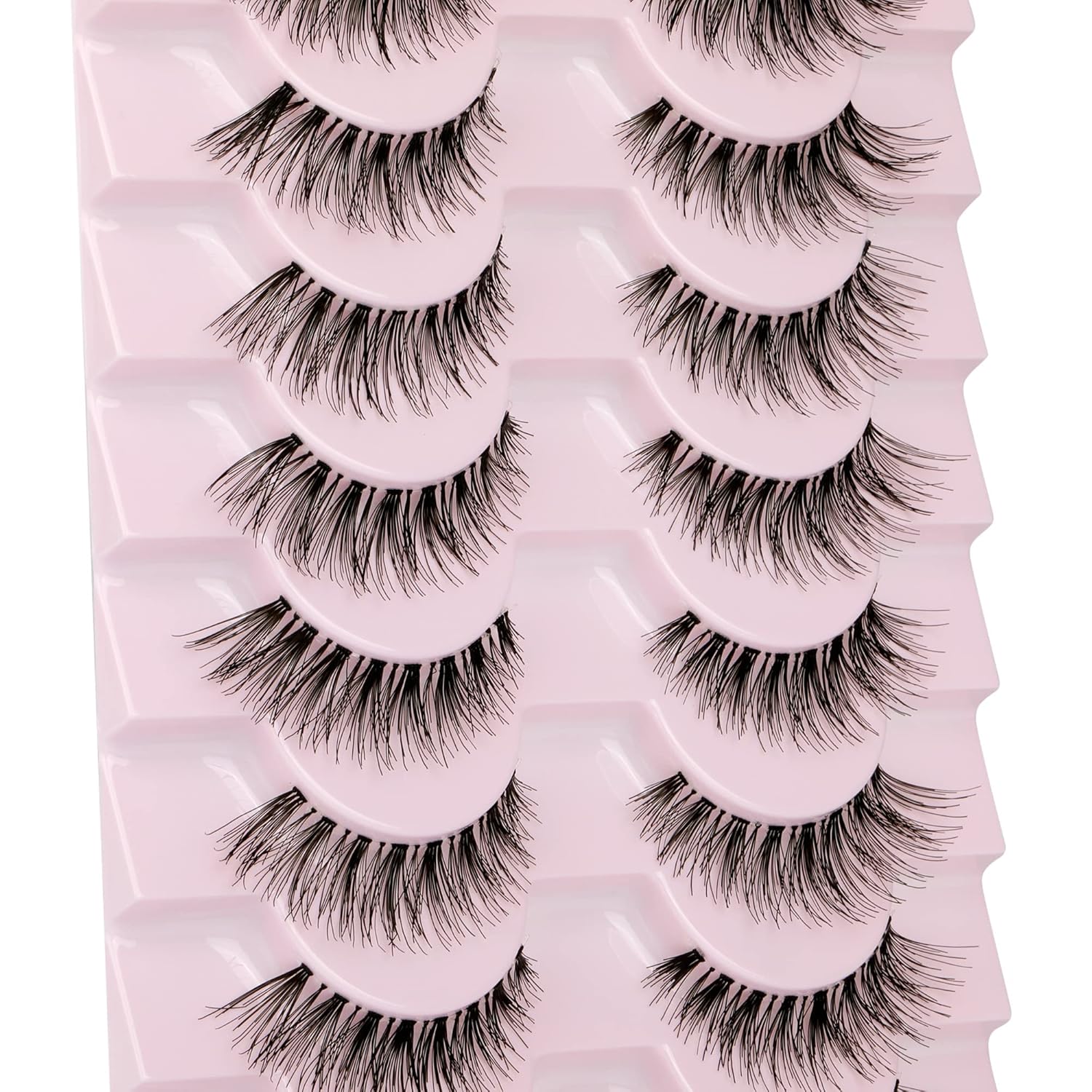 JIMIRE False Eyelashes Cat-Eye Lashes Natural Look Demi-Wispies Faux Mink Lashes Classic Crossed Fake Eyelashes Natural Look (120)-FemmiqueWomen