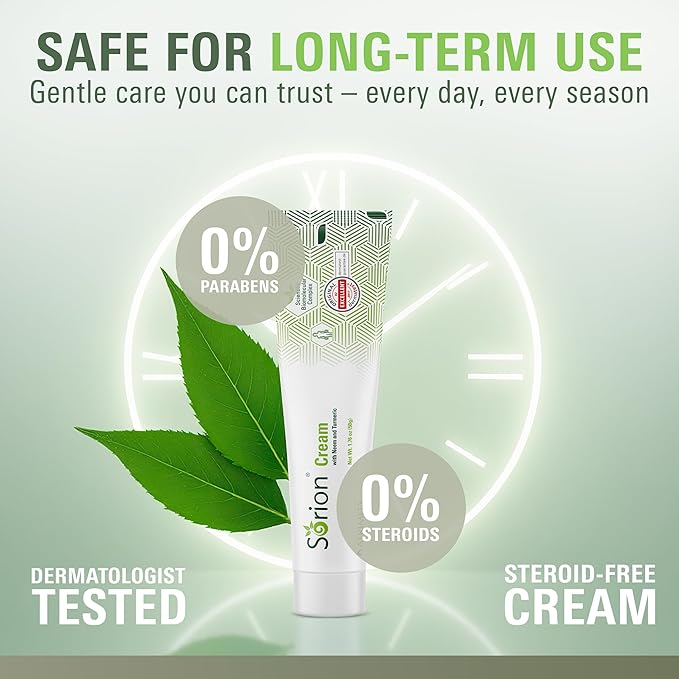 Sorion Cream - Herbal Moisturizer for Dry, Itchy, Flaky Skin with Coconut Oil, Neem, Turmeric and Pala Indigo Plant Skincare-FemmiqueWomen