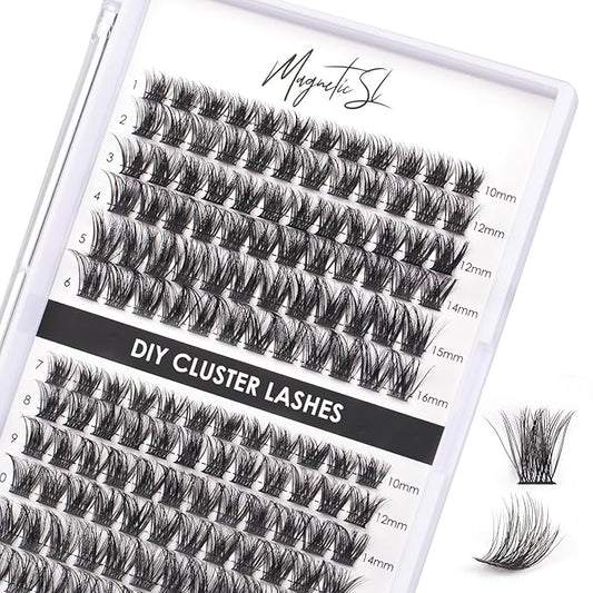 Lash Clusters 144 Pcs Individual Lashes Clusters Eyelash Extensions False Eyelashes DIY Lash Extension Reusable False Eyelashes Natural Look Mix 10-16mm C D Curl-DM17-FemmiqueWomen