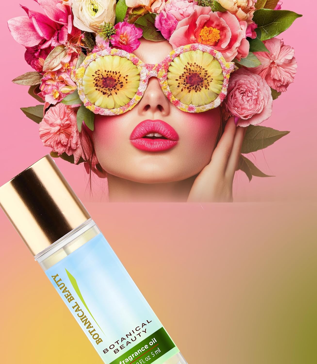 Botanical Beauty' FRAGRANCE OIL ROLL-ON 0.338 FL OZ 10 ML Rollerball Perfume, Alcohol-Free, Long Lasting an exclusive luxury scent with Pink Sugar, Jasmine, Lilac, Magnolia, Musk, Sandalwood, Orange-FemmiqueWomen