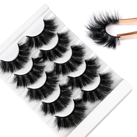 Faux Mink Eyelashes Thick Lashes Volume Dramatic False Eyelashes Luxury Volume Soft Handmade Reusable Lashes Pack-FemmiqueWomen