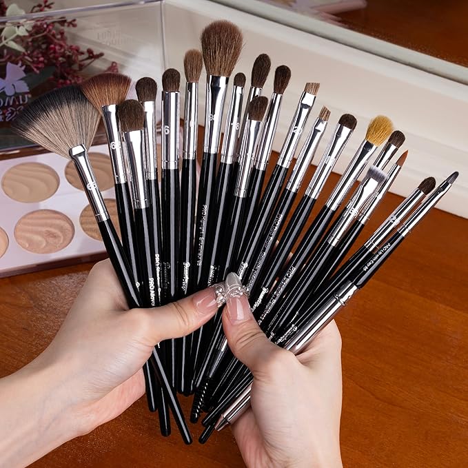 Bueart Design 36Pcs PRO Grade Natural Goat Hair Pony Bristles Makeup Brushes Set with Super Holder Professional-Grade Precision & Luxury Brush for beauty enthusiasts&professionals Makeup Artist-FemmiqueWomen