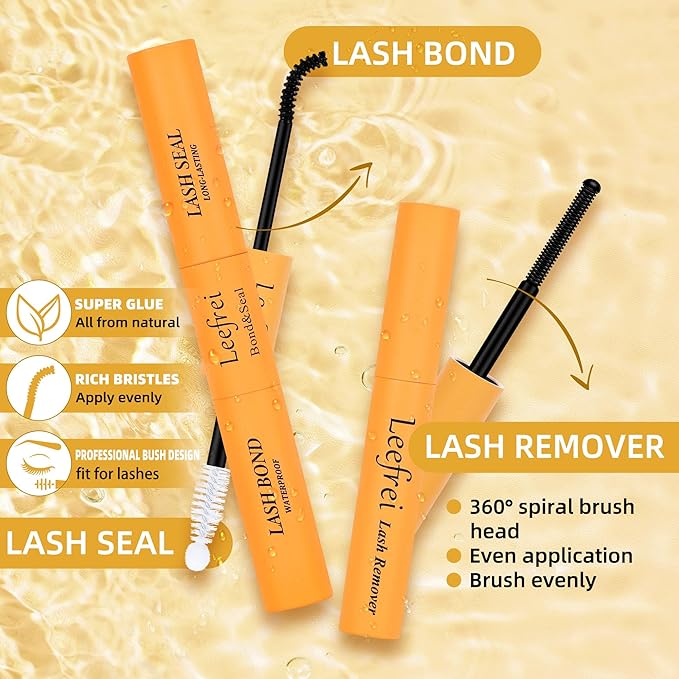 Eyelash Clusters 10-18mm Wispy Lash Clusters D Curl DIY Cluster Lash Extension Kit Individual Lashes Kit With Bond & Seal, Glue Remover, Tweezers(LF05 Lashes Set)-FemmiqueWomen