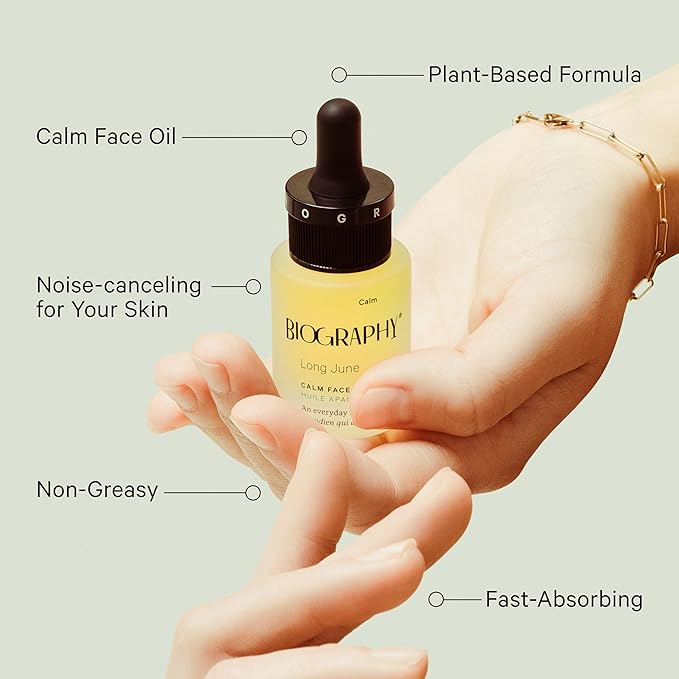 Biography Long June Quieting Face Oil, 13ml- Natural Smoothing & Clarifying Dry Oil. Clarifying, Moisturizing & Hydrating Beauty Facial Oil for Women w/Camellia, Vitamin E & Marula-FemmiqueWomen