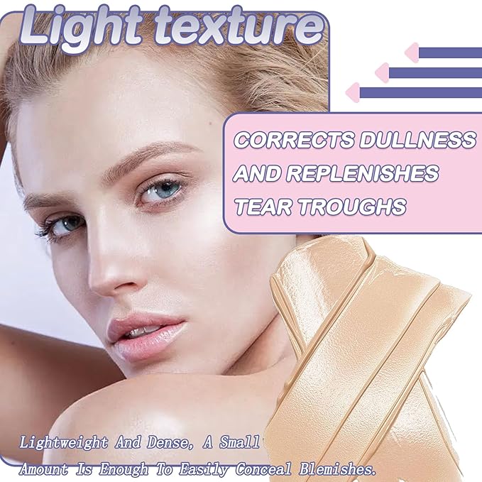 2PCS Tri Color Corrector Face Concealer Palette Set with Brush,Moisturizing Long Lasting Waterproof Color Correcting Concealer Full Coverage Cream Contour Foundation Makeup Palette Kit-FemmiqueWomen