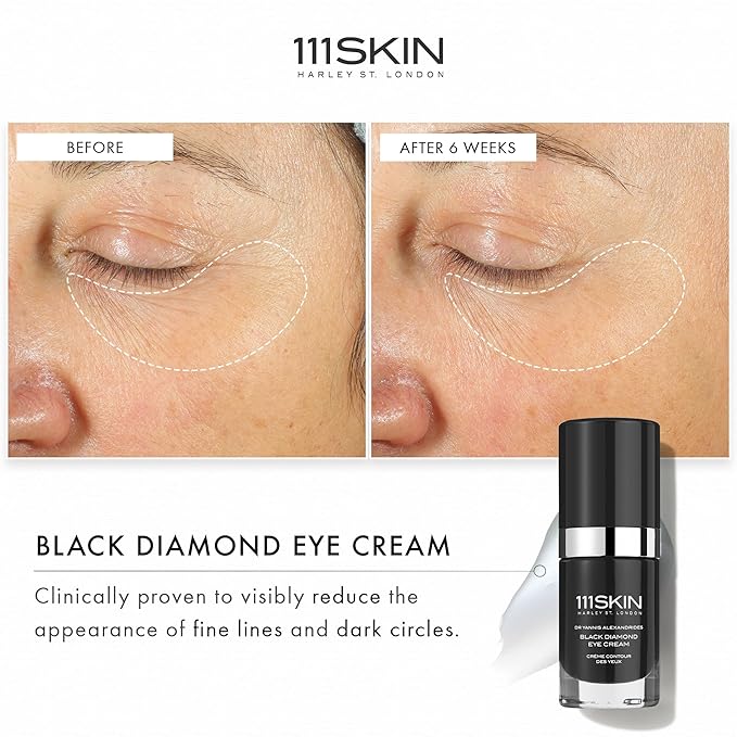 111SKIN Black Diamond Eye Cream, Formulated with Granactive Retinoid for Fine Lines and Dark Circles, Anti-Aging Formula Suitable for Sensitive Skin, 0.51 fl oz-FemmiqueWomen