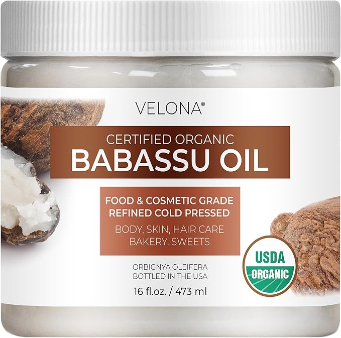 velona Babassu Oil USDA Certified Organic - 16 Fl Oz | 100% Pure and Natural Carrier Oil | Refined, Cold Pressed | Face, Hair, Body & Skin Care and Cooking | Use Today - Enjoy Results-FemmiqueWomen
