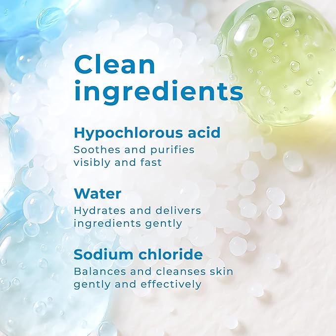 Hypochlorous Acid Spray (8oz, Reduces Acne), Targets Bacteria - HOCL Facial Cleanser Acne Spray for Face, Body, Eczema, Pimples, Breakouts & Overall Skin Recovery (Reduces Redness)-FemmiqueWomen