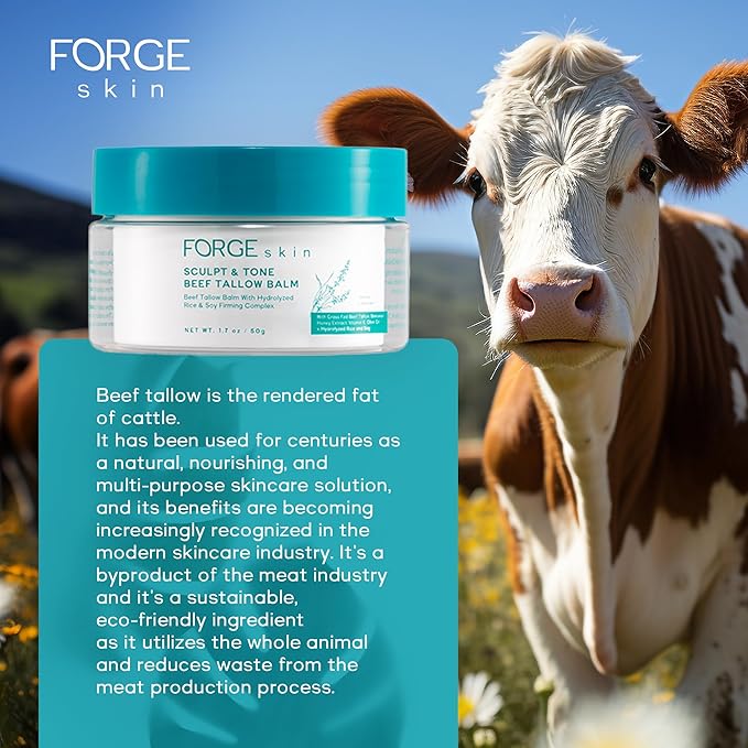 Original Sculpt & Tone Balm Beef Tallow for Skin Women |Grass Fed Beef Tallow and Honey Balm for Face | Under Eye Firming Cream Tightening Lifting Sagging Skin Beef Tallow Moisturizer-FemmiqueWomen