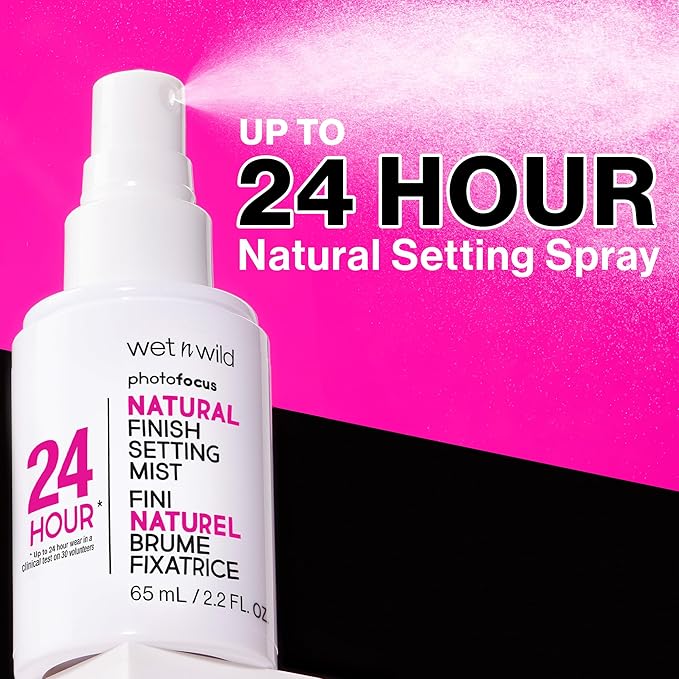 wet n wild Photo Focus Setting Mist, 24HR Wear, Lightweight & Nourishing with Provitamin B5 & E, Suitable for All Skin Types, Cruelty-Free & Vegan- Matte Finish-FemmiqueWomen
