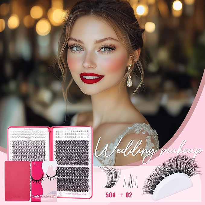 Lash Clusters - Lash Clusters with Bottom Lashes Lash Clusters 30D40D50D60D Fluffy Wispy EyeLash Clusters D Curl No Adhesives Included-FemmiqueWomen