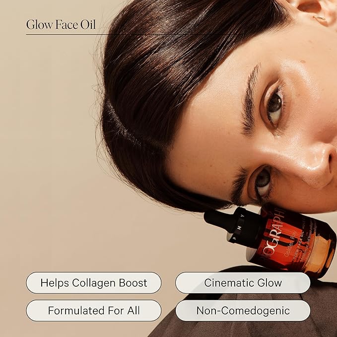 Golden Ray Glow Face Oil, 13ml. Collagen Boosting, Natural Skincare Moisturizing & Hydrating Facial Oil for Women. Incr Elasticity w/French Marine Algae, Jojoba & Rosehip for Fine Lines & Wrinkles-FemmiqueWomen