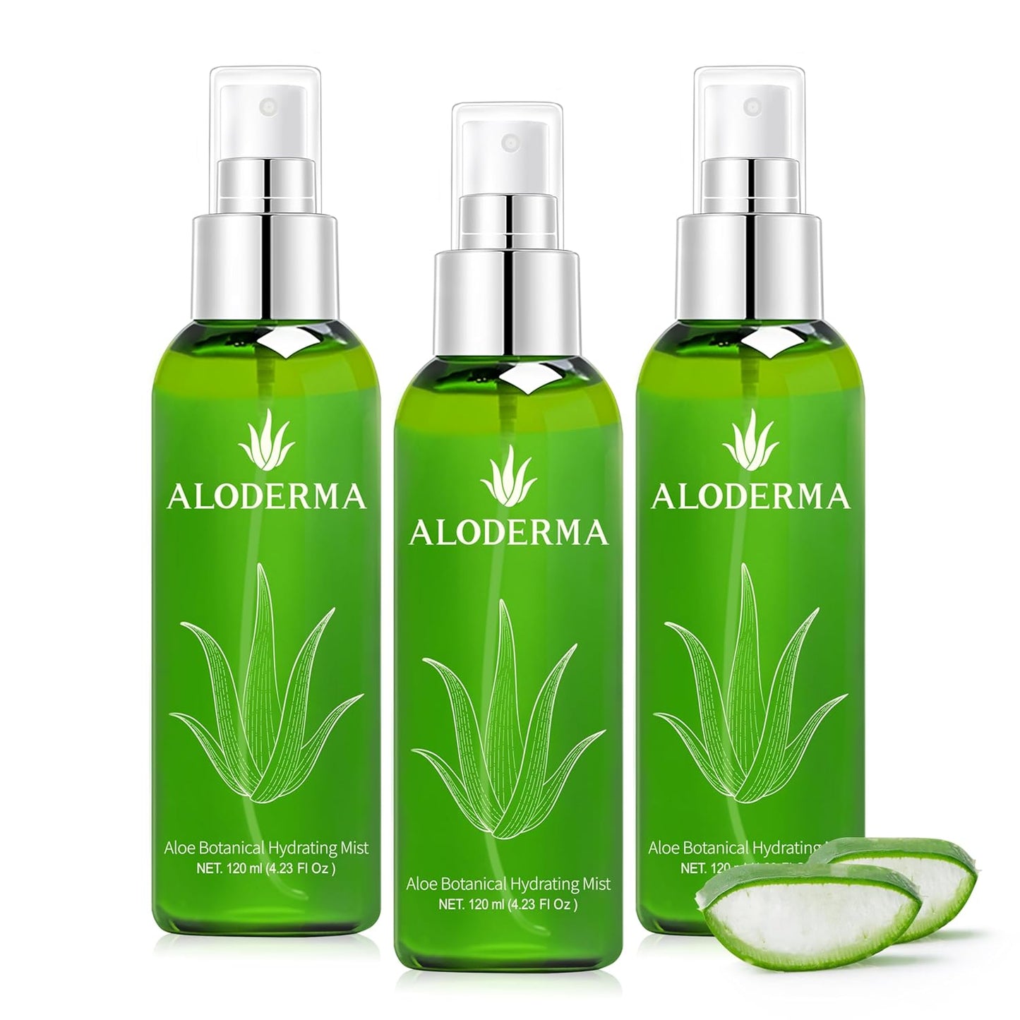 Aloderma Aloe Botanical Hydrating Mist Made with 82% Organic Aloe Vera - Soothing, Moisturizing Facial Spray with Panthenol - Refreshes, Invigorates Skin Throughout the Day, 120ml/4.23Oz (3)-FemmiqueWomen