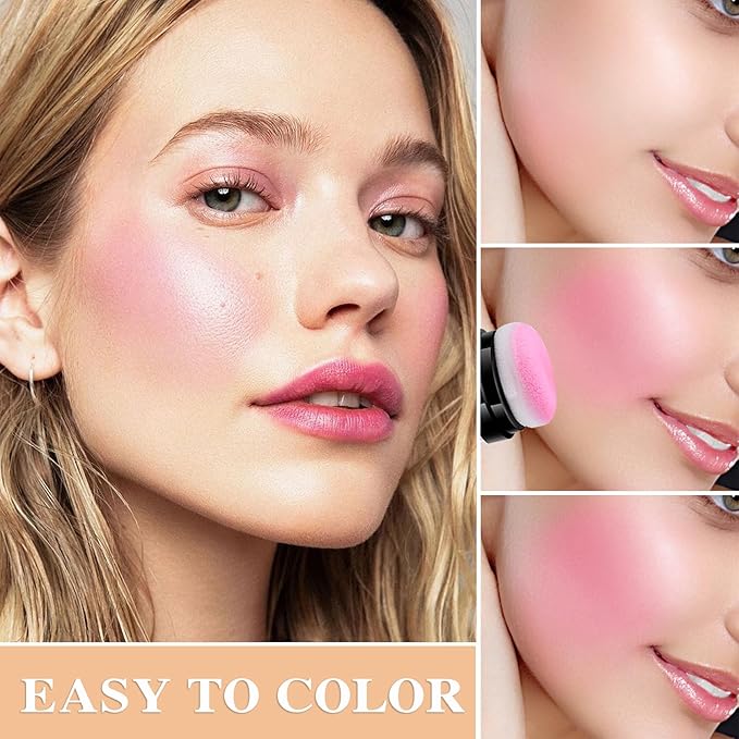 2 Colors Blush Stick,Multi-Use Cream Blush,Waterproofing Highly Pigmented Makeup Stick,Moisturizing Makeup Cream Set A6-FemmiqueWomen