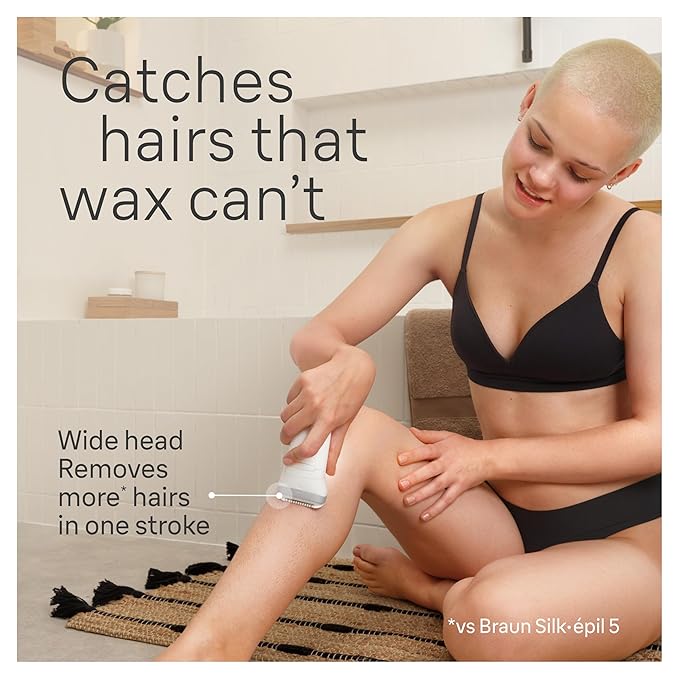 Braun Silk-épil 7 Epilator, Wet and Dry, Wide Head, Includes Venus Intimate Razor, Shaver Head and Trimmer Comb, SE7-141-FemmiqueWomen