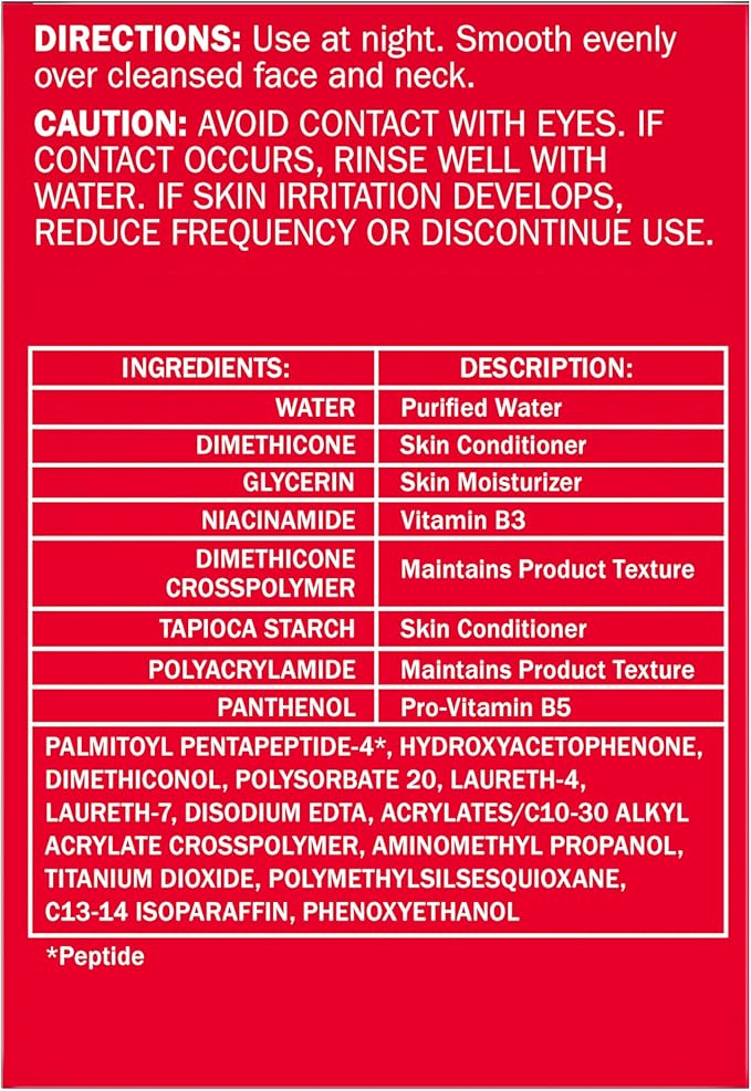 Olay Face Moisturizer, Anti-Aging Night Cream for Women - Fragrance-Free Skin Care, Instant Hydration, Anti-Wrinkle, Reduces Fine Lines, Exfoliates, Smooths Texture - Niacinamide, Amino Pepitde, 1.7Oz-FemmiqueWomen