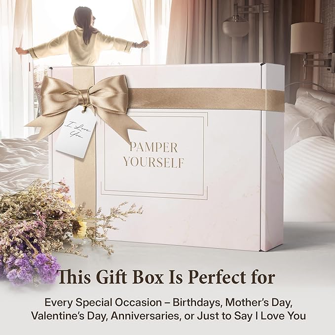 10-Piece Spa Gift Box for Women | Self-Care Set with Eye Mask, Loofa,Bath Bombs,Face Masks,Bubble Bath, Lotion, Body Wash & Bath Salt | Gift for Mom, Grandma, Wife, Bridesmaid or Loved Ones-FemmiqueWomen