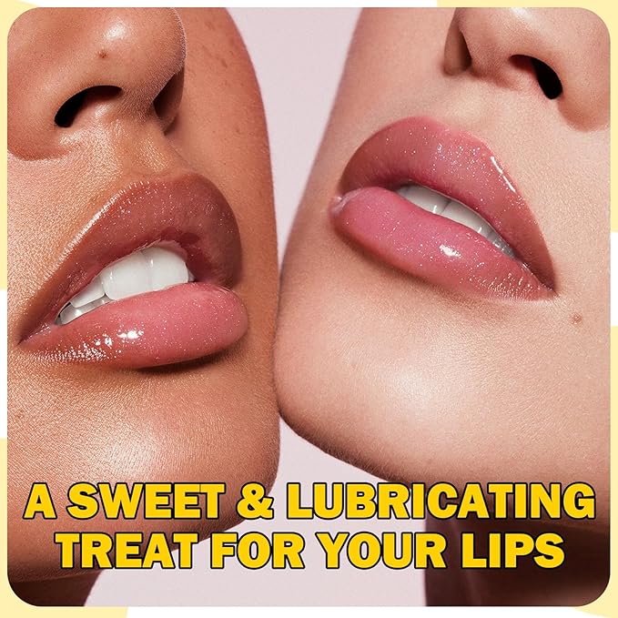 2PCS Lip Balm Honey Pot,Moisturizing Lip Sleep Mask,Prevention Dry and Cracked Overnight Sleeping Lip Mask with Brush,Reduces Lip Lines Long Lasting Hydrating Lip Care Scrubs Exfoliator-FemmiqueWomen