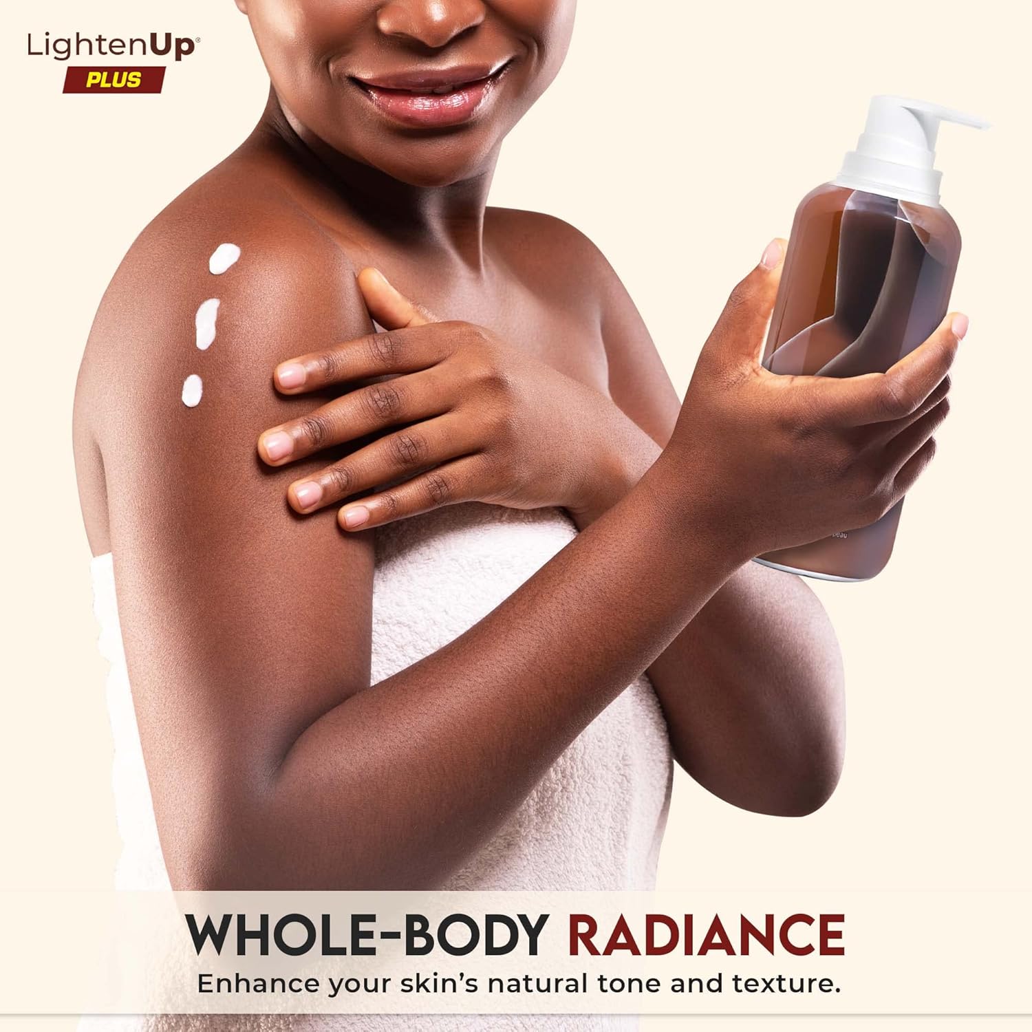 OMIC Lighten-Up Skin Brightening Lotion - 13.5 Fl oz / 400ml - Moisturizing, Hydrating Body Lotion for Body, Knees, Elbows, Hands, Underarms, with Jamaican Castor Oil and Shea Butter-FemmiqueWomen