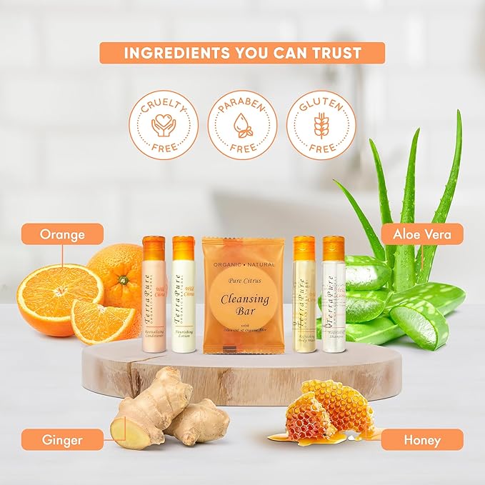 Terra Pure Wild Citrus | 1 oz. Liquids and 1 oz. Bar Soaps | 1-Shoppe All-In-Kit-FemmiqueWomen