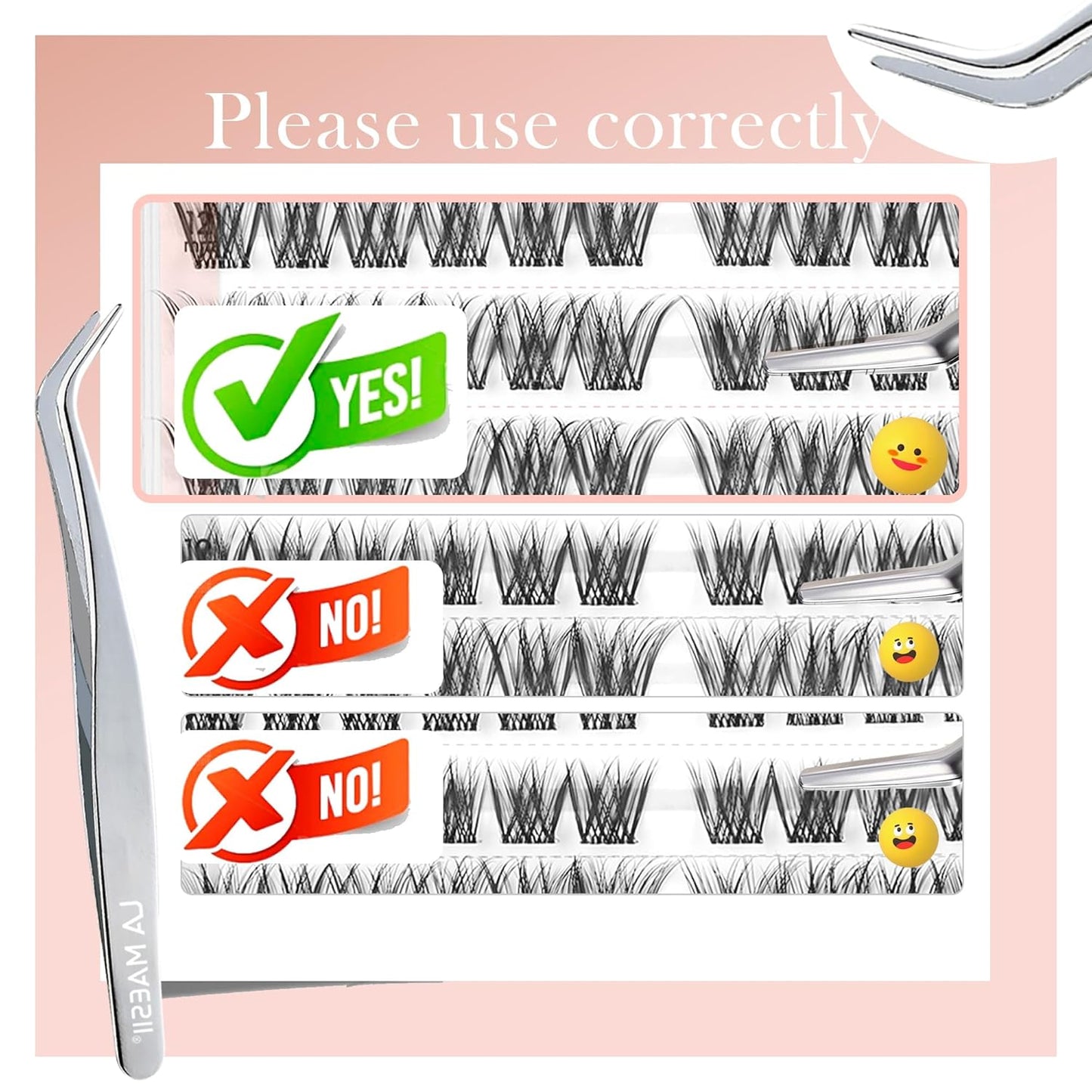 Self Adhesive Eyelashes, 112Pcs Clear Band Lash Clusters, Wipsy Pre-Glued Eyelash Clusters, No Glue Needed Press On Invisible Band Resuable Eyelashes(SC15)-FemmiqueWomen