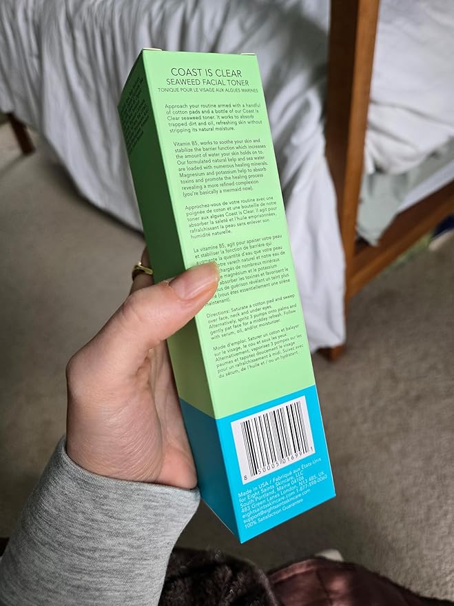 Eight Saints Coast is Clear Seaweed Anti Aging Face Toner, Natural and Organic Alcohol Free Witch Hazel Toner for Face, Minimizes Large Pores and Redness, 6 Ounces-FemmiqueWomen