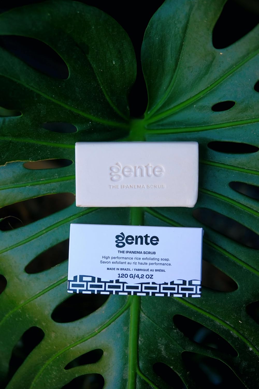 Gente Beauty The Ipanema Scrub Exfoliating Bar Soap – Gentle Cocoa & Rice Scrub for Smooth, Glowing Skin | Natural Ingredients for Daily Use - 4.5 oz-FemmiqueWomen
