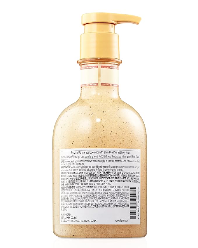 NATURAL SPA DEAD SEA SALT 2-in-1 BODY WASH & BODY SCRUB(13.53fl.oz) - Natural Exfoliating Salt Scrub for Deep Cleansing - Effective on Scars & Wrinkles - Moisturize Skin Polishes-FemmiqueWomen