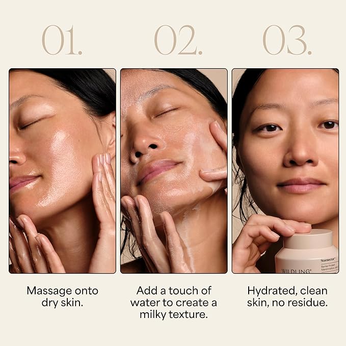 Wildling Starnectar Jelly Cleanser – Daily Hydrating Makeup Remover Face Wash – Gently Cleanse, Remove Makeup, Brighten, Soften, Repair Skin Barrier – Alcohol Free, 100% Natural, Vegan, Cruelty-Free-FemmiqueWomen