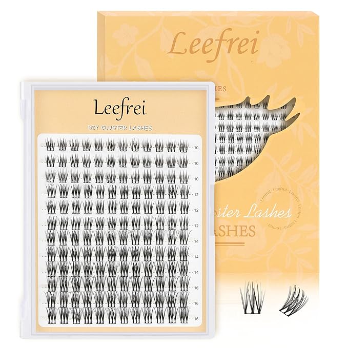 Eyelash Clusters 10-18mm Wispy Eyelash Clusters D Curl DIY Cluster Lash Extension Kit Individual Lashes Kit With Bond & Seal, Glue Remover, Tweezers(LF04 Lashes Only)-FemmiqueWomen