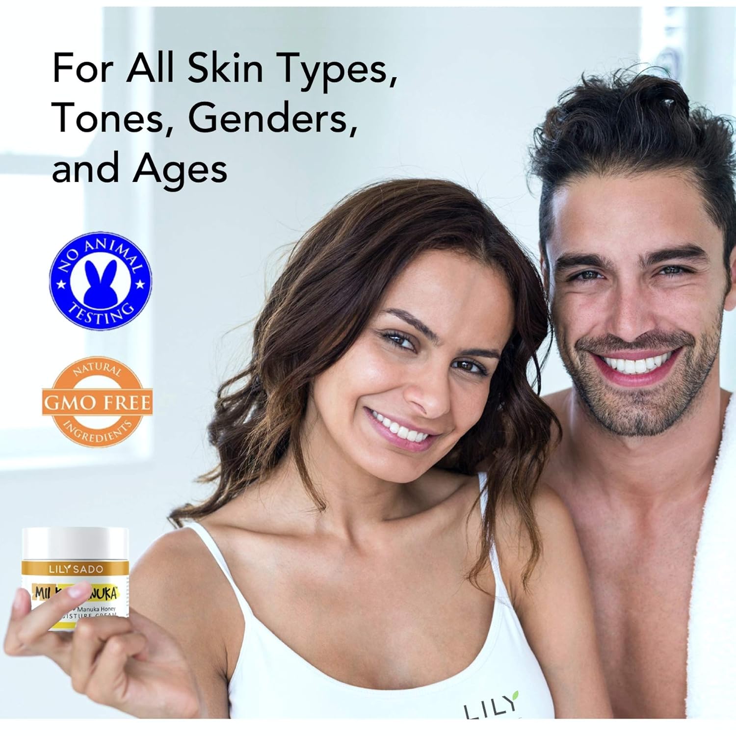 LILY SADO MILK+MANUKA™ Coconut Milk and Manuka Honey Natural Face Moisturizer - Non Greasy Organic Facial Cream with Cocoa Butter and Gotu Kola - Amazing Anti-aging Formula-FemmiqueWomen