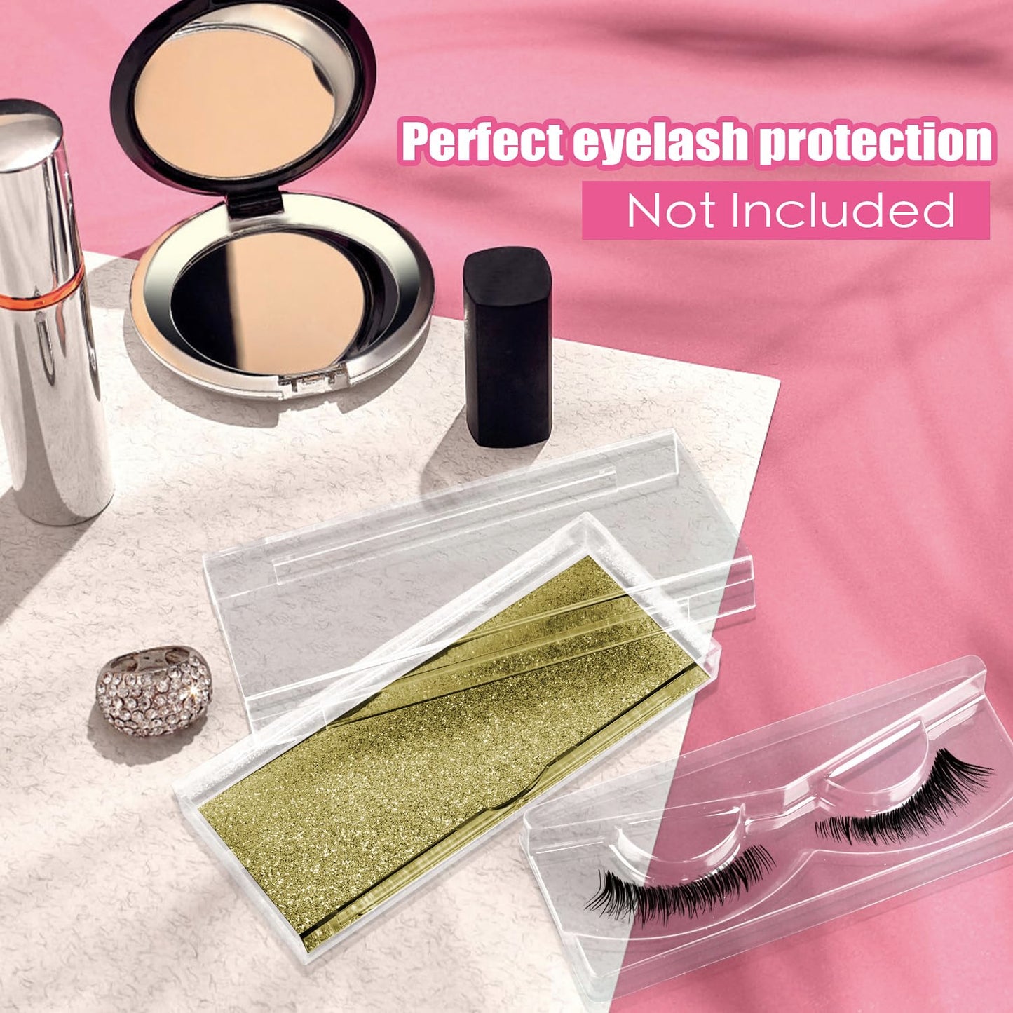 Gold Eyelash Cases - 30 Pack Customizable Lash Boxes, Bulk Lash Storage Containers with Premium Display Protection-FemmiqueWomen