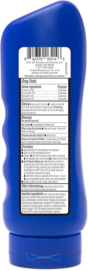 Solimo Sunscreen Lotion, No Octinoxate/Oxybenzone, Unscented, 8 fl oz, 6-Pack-FemmiqueWomen
