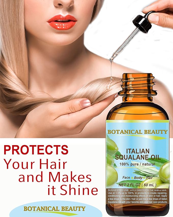 SQUALANE Italian Olive. 100% Pure Natural Undiluted Oil. 1 fl.oz- 30ml. 100% Ultra-Pure Moisturizer for Face, Skin, Body, Hair. Reliable 24/7 Skincare Protection-FemmiqueWomen