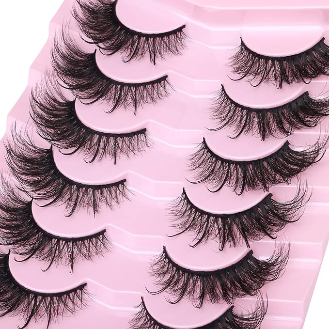 Fox Eye Lashes Wispy Faux Mink Lashes Volume Fairy Cat Eye Lashes That Look Like Extensions Spiky Fake Eyelashes Natural Look-FemmiqueWomen