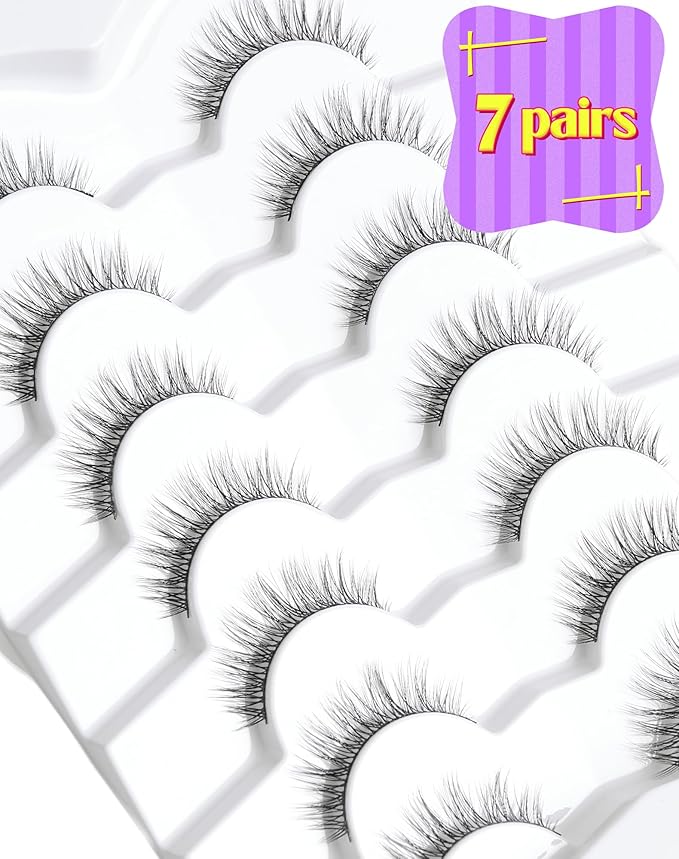 Onlyall Lashes Mink False Eyelashes Natural Wispy Lashes Soft Faux Mink Lashes Fluffy False Lashes DK72-FemmiqueWomen