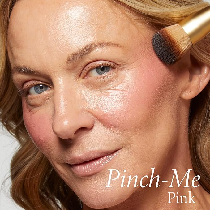 LAURA GELLER NEW YORK The Wonder Brush, Makeup Brush with Wooden Handle, Apply The Wonder Balm, Cream & Liquid Blush, Even Application and Blending-FemmiqueWomen