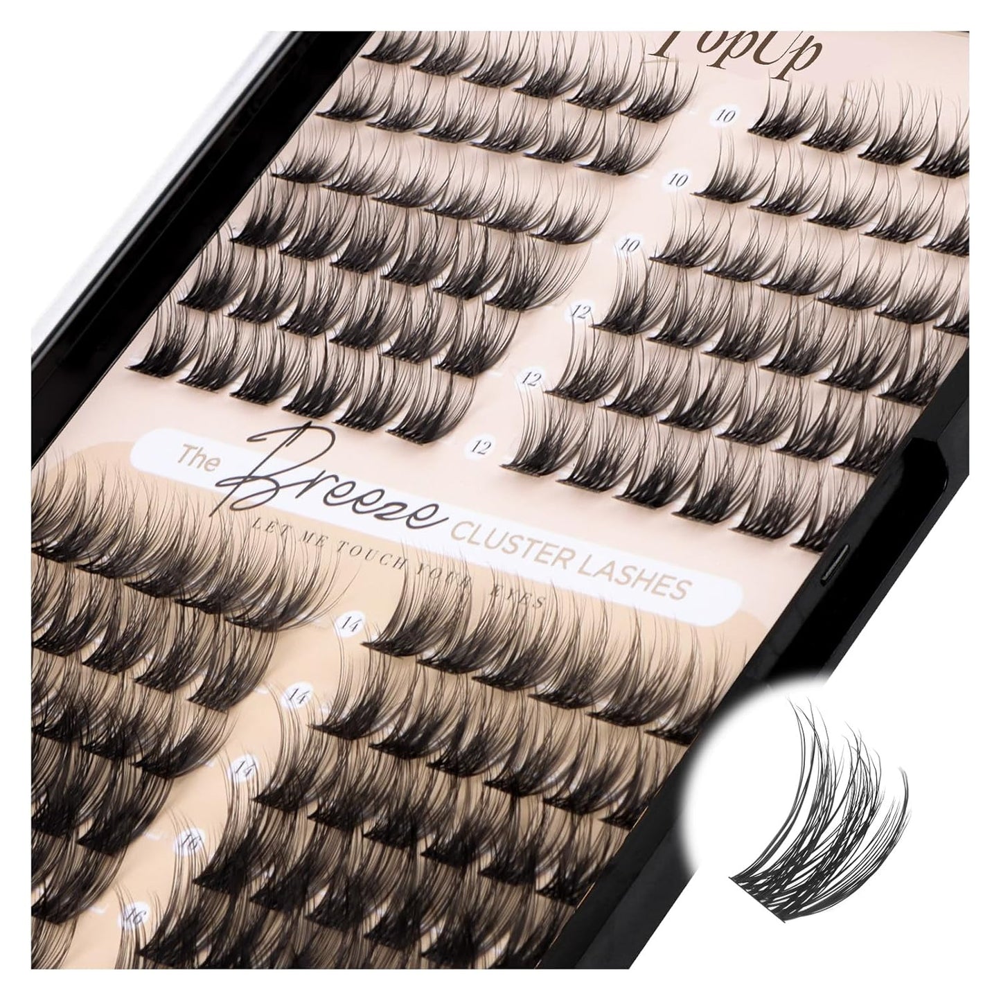 PopUp Lash Clusters 144 Pcs Cluster Lashes DIY Cluster Eyelash Extensions Mega Volume Reusable Individual Lashes Cluster Volume Look Super Thin Band & Soft(D17)-FemmiqueWomen