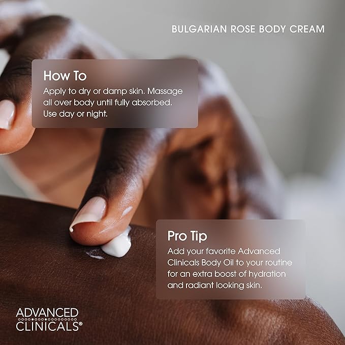 Advanced Clinicals Bulgarian Rose Lotion For Women | Rose Scented Vitamin C Body Lotion Cream | Visible Anti Aging Vitamin E Moisturizer Body Butter Improves Look Of Sagging Dry Skin & Texture, 16 Oz-FemmiqueWomen