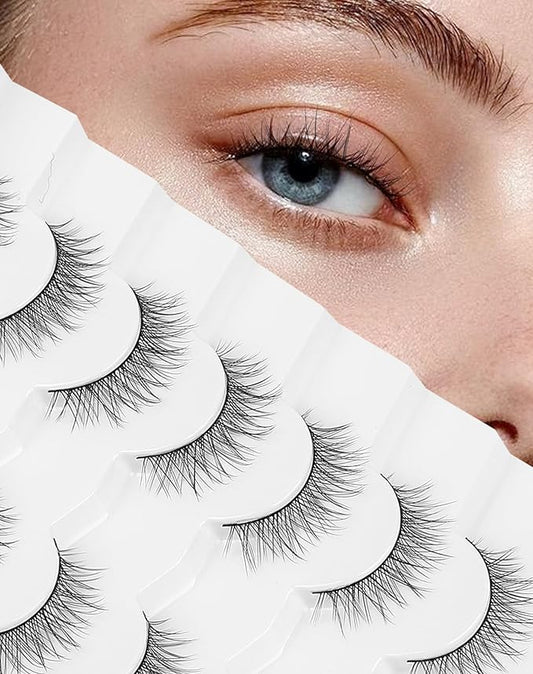 Natural Lashes Natural Eyelashes Short Eyelashes Natural Look False Eyelashes Wispy Eye Lashes Small Lashes Fake Lashes K33-FemmiqueWomen