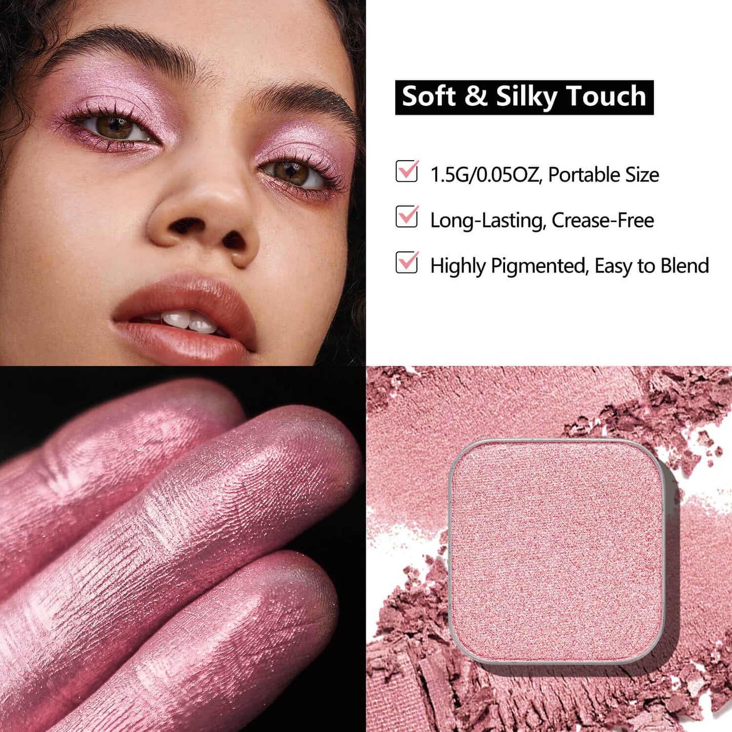 3-Color Eyeshadow Combo Pack – Matte & Shimmer Neutral Shades,Powder, Highly Pigmented, Long-Lasting, Refills Pans for Custom Magnetic Palette-FemmiqueWomen