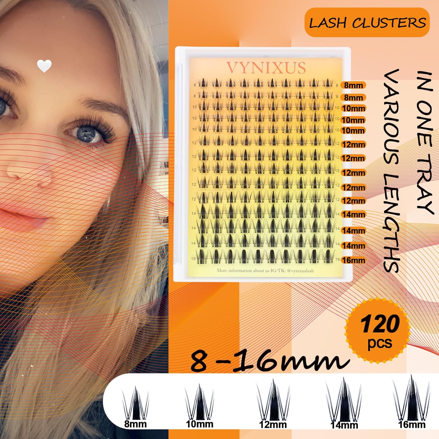 Lash Clusters Wispy Individual Lashes Fluffy Eyelash Clusters Spiky Wet-Look Cluster Eyelash Extensions Natural Cluster Lashes Ultra-Thin Invisible Band (Fairy-0.07D-Mix8-16)-FemmiqueWomen