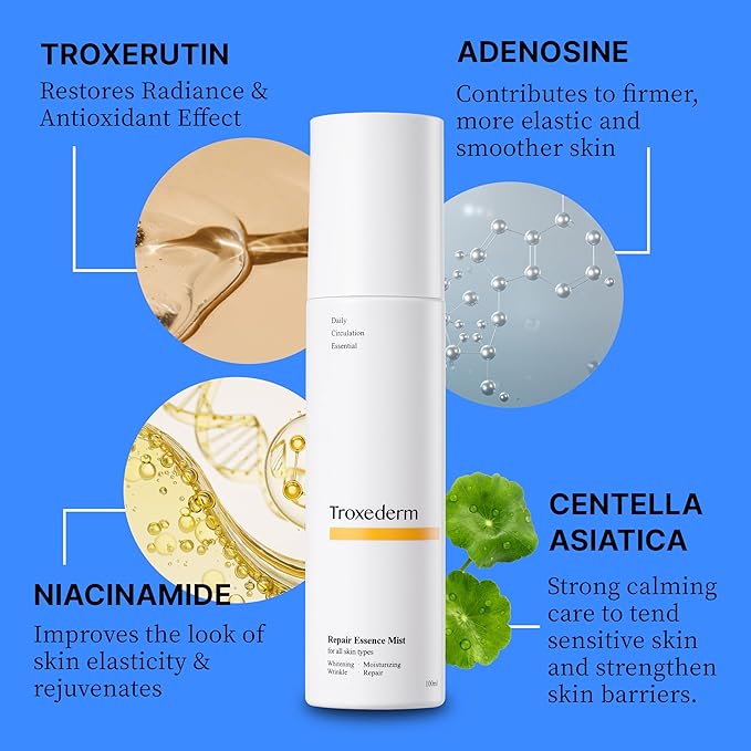 Repair Essence Mist - Hydrating Face Mist for Redness & Blemish-Free, Glowing Skin - with CICA Extract, Niacinamide & Adenosine - Moisturizing & Cooling Face Spray-FemmiqueWomen