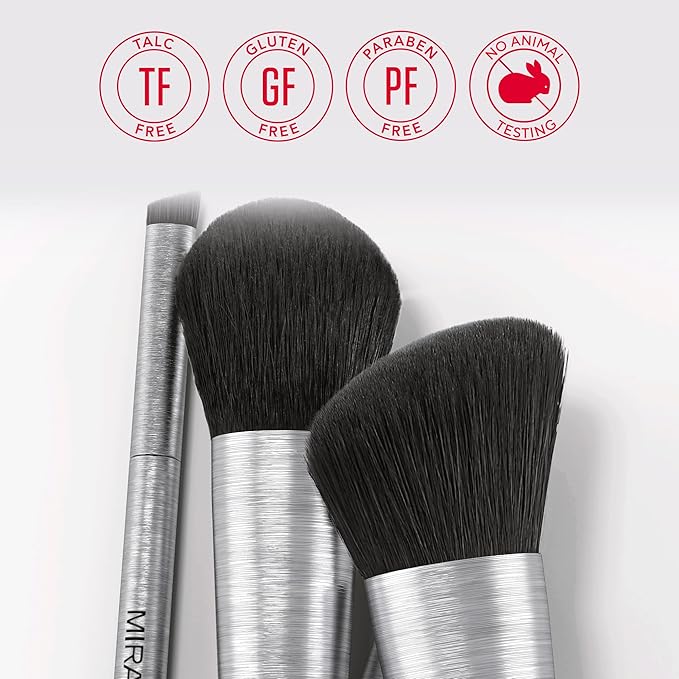 Mirabella Detail Professional Makeup Brush – Precision Eyeshadow Brush for Blending & Smudging – Small Vegan Brush w/Tapered Bristles & Weighted Handle for Eyeshadow Detailing-FemmiqueWomen