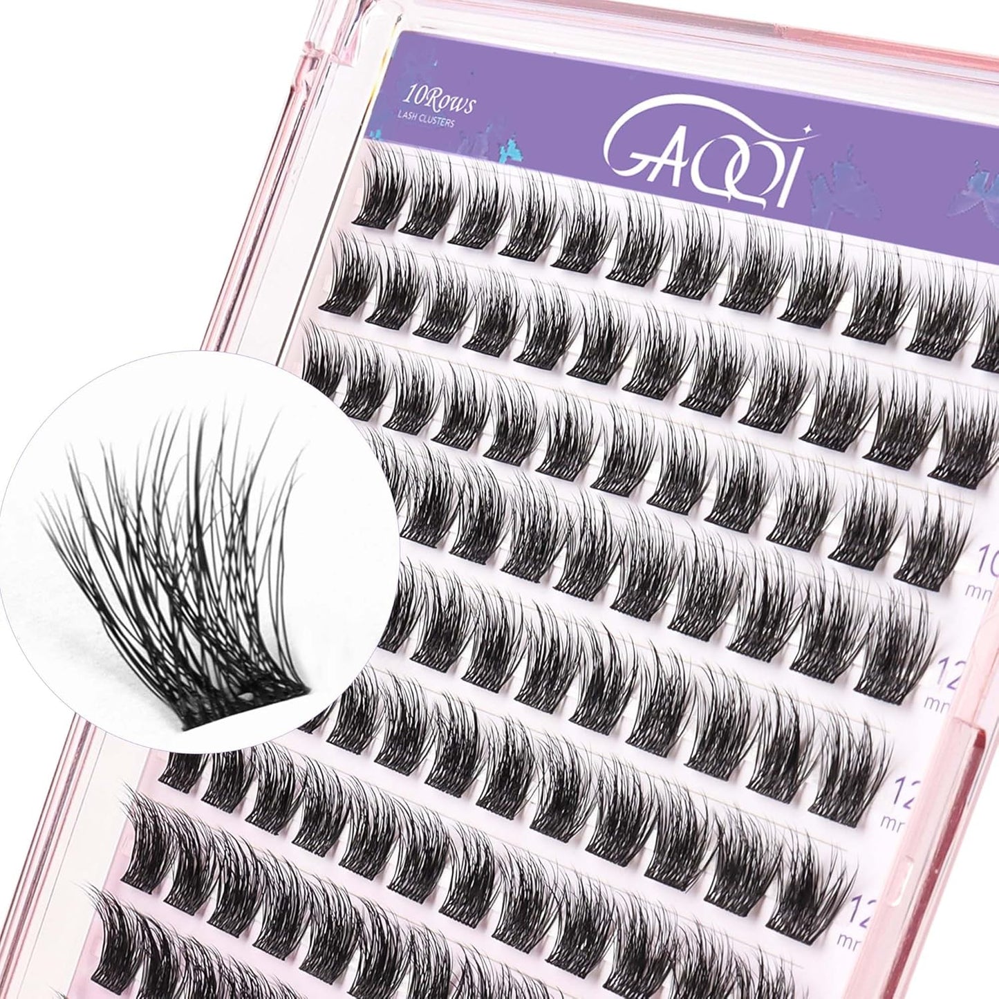 GAQQI Lash Clusters, Cluster Eyelash Extensions 120 Cluster Lashes, Volume Eyelash Clusters 10-14mm, Multilayered 3D Individual Lashes, Soft and Thin Band (3D-GQ01)-FemmiqueWomen
