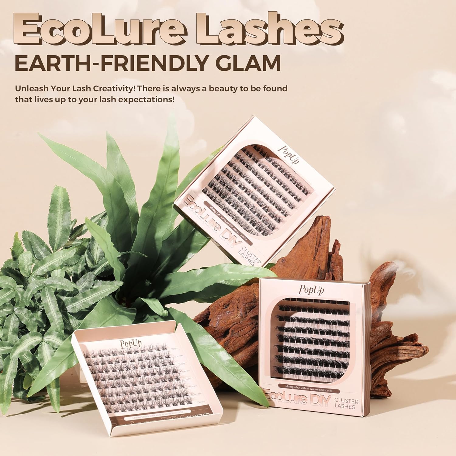 PopUp Cluster Lashes Wispy Cluster Eyelash Extensions 3D DIY Lash Clusters 10-16mm Multilayered Eyelash Clusters, Reusable Fluffy Individual Lashes Cluster(BDD02)-FemmiqueWomen