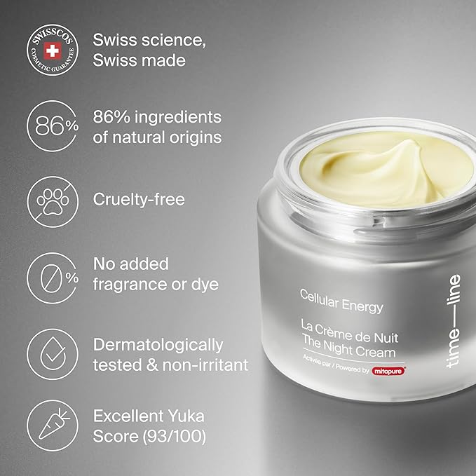 Timeline The Night Cream powered by Mitopure (Urolithin A) Helps skin regenerates overnight, clinically proven to boost skin hydration, significantly reduce wrinkles appearance. 1.69oz (50ml)-FemmiqueWomen