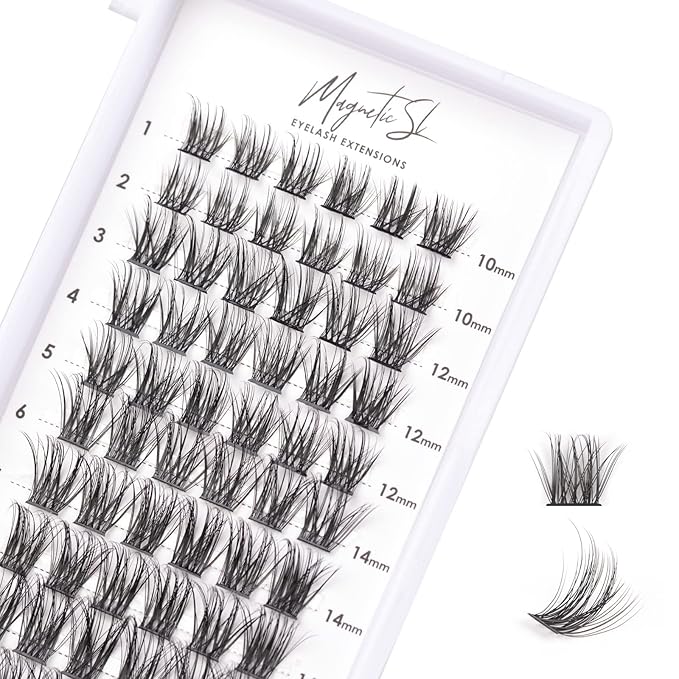 Cluster Lashes 72 Individual Lashes Clusters Eyelash Extensions False Eyelashes DIY Lash Extension Kit Reusable False Eyelashes Natural Look Mix 10-16mm C D Curl-DM06-FemmiqueWomen