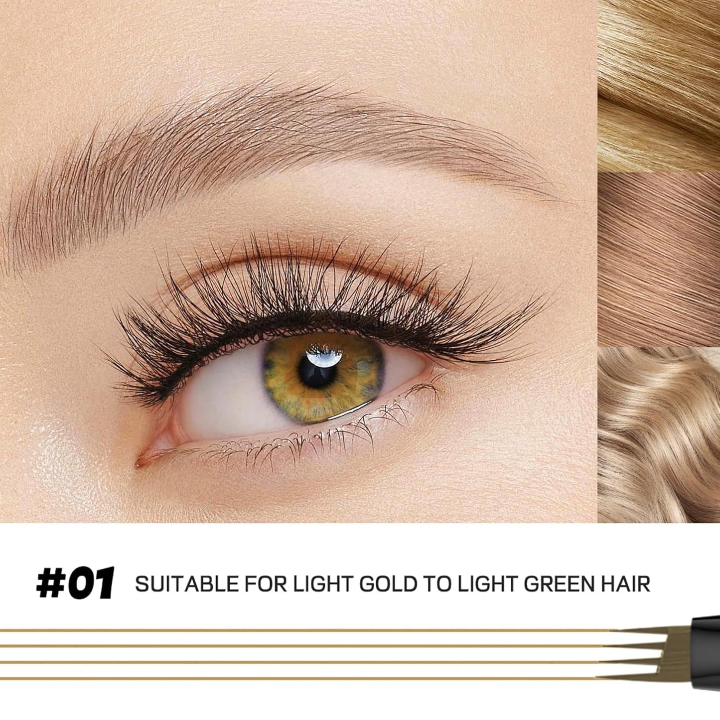 2 Pack Eyebrow Pen, Waterproof Microblading Eyebrow Pencil, 4 Tip Precise Eye Brow Makeup Pen for Women to Effortlessly Create Hair Like Natural Brows, Non Dry Out and Last All Day (Light Brown)-FemmiqueWomen